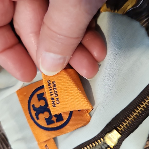 Tory Burch Brown Peacock Feather Dress Size 10 - Picture 13 of 14